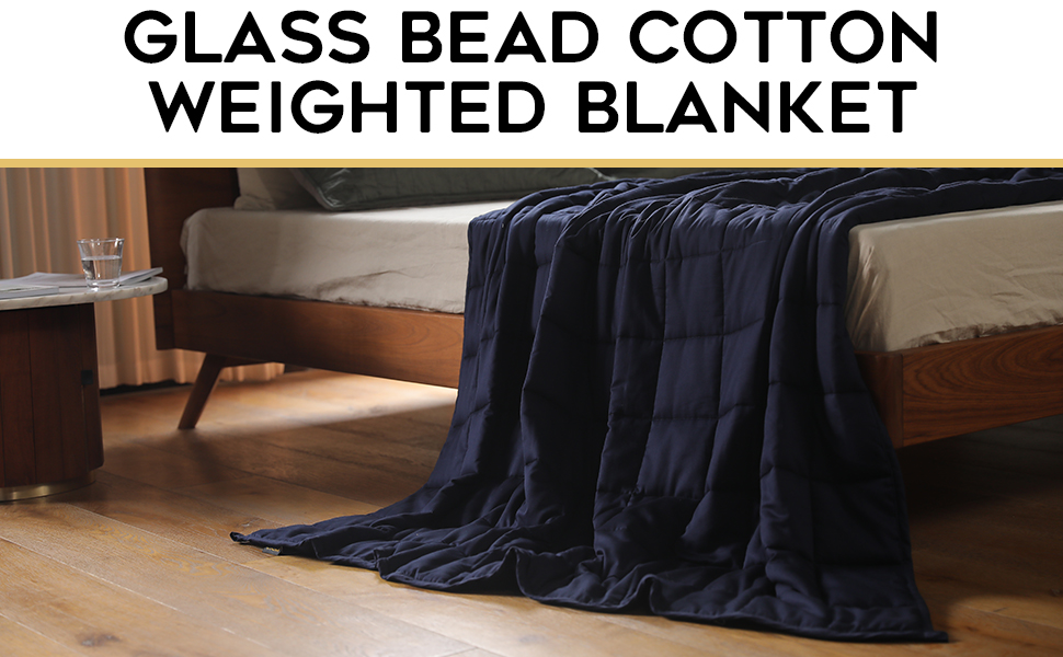 glass bead cotton weighted blanket