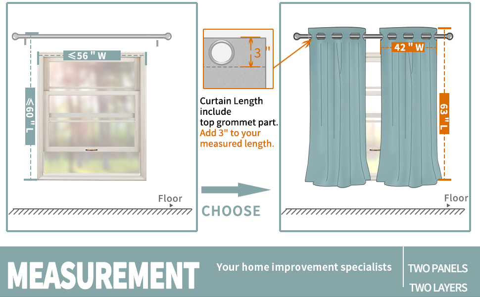 100% blackout curtains bedroom living room thermal insulated total light block privacy layered lined