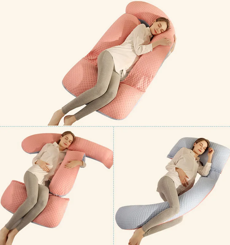 Custom U Shaped 3D Air Mesh Bamboo Comfort Maternity Nursing Full Body Baby Massage Pregnancy Pillow